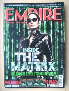 Empire magazine - Carrie-Anne Moss cover (June 2003 - Issue 168)