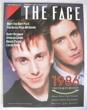The Face magazine - Tim Roth and Paul McGann cover (January 1987 - Issue 81)