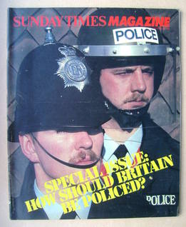 The Sunday Times magazine - How Should Britain Be Policed cover (26 September 1982)