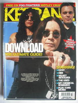 Kerrang magazine - Ozzy Osbourne, Slash and HIM cover (11 June 2005 - Issue 1060)
