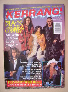 <!--1991-10-26-->Kerrang magazine - Black Crowes cover (26 October 1991 - I