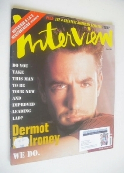 Interview magazine - June 1997 - Dermot Mulroney cover