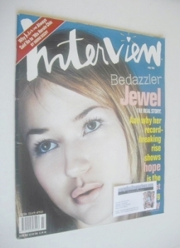 Interview magazine - July 1997 - Jewel cover