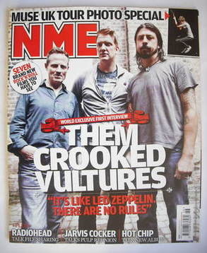 NME magazine - Them Crooked Vultures cover (14 November 2009)