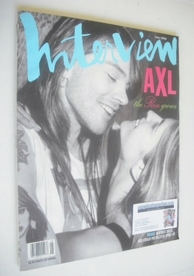 Interview magazine - May 1992 - Axl Rose and Stephanie Seymour cover