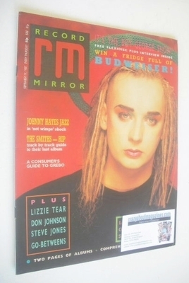 Record Mirror magazine - Boy George cover (19 September 1987)