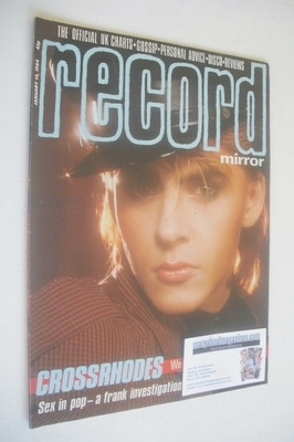 <!--1984-01-14-->Record Mirror magazine - Nick Rhodes cover (14 January 198