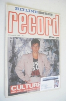 Record Mirror magazine - Jon Moss cover (22 September 1984)