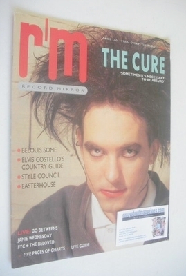 Record Mirror magazine - Robert Smith cover (26 April 1986)