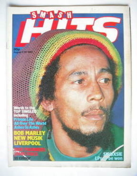 Smash Hits magazine - Bob Marley cover (7-20 August 1980)