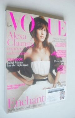 British Vogue magazine - October 2013 - Alexa Chung cover