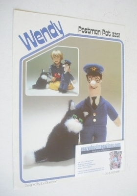 Postman Pat and Cat Jess Toy Knitting Pattern (Wendy 2261)