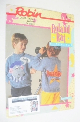 Roland Rat Sweater Knitting Pattern (Robin R233) (Child/Adult Size)