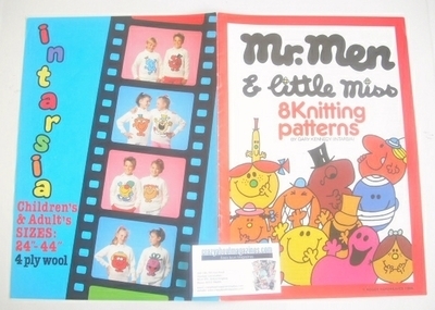 Mr Men and Little Miss Sweater Knitting Patterns x8 (Intarsia) (Child/Adult