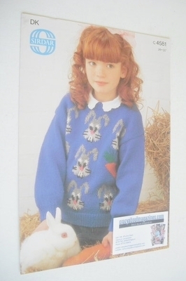 Rabbit Sweater Knitting Pattern (Sirdar C4581) (Child Size)