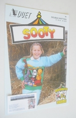 Sooty, Sweep and Soo Picnic Sweater Knitting Pattern (Duet S1) (Child/Adult