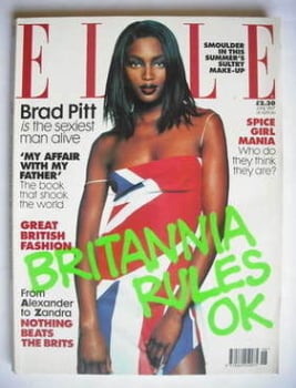 British Elle magazine - June 1997 - Naomi Campbell cover