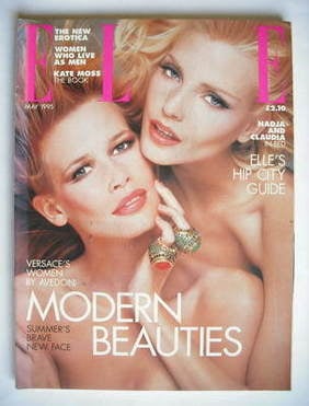 British Elle magazine - May 1995 - Claudia Schiffer and Nadja Auermann cover
