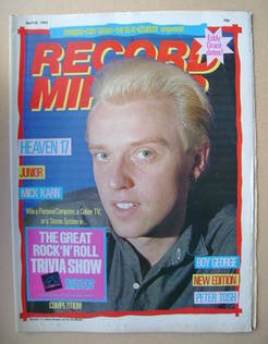 <!--1983-04-30-->Record Mirror magazine - Glenn Gregory cover (30 April 198