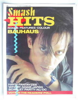 Smash Hits magazine - Peter Murphy cover (28 October - 10 November 1982)