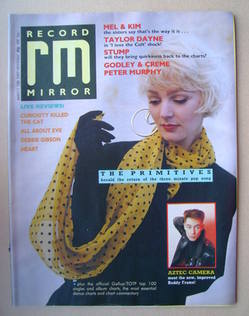 Record Mirror magazine - Tracey (The Primitives) cover (5 March 1988)