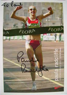 Paula Radcliffe autograph