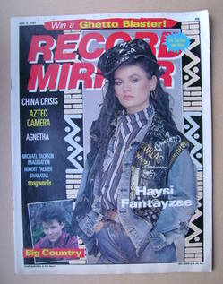 <!--1983-06-11-->Record Mirror magazine - Haysi Fantayzee cover (11 June 19