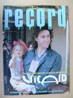 Record Mirror magazine - Bob Geldof cover (20 July 1985)
