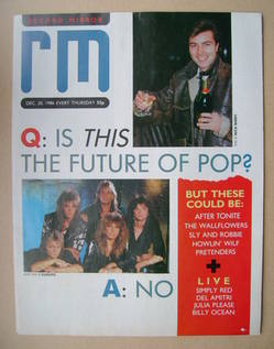 Record Mirror magazine - 20 December 1986
