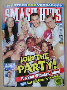Smash Hits magazine - S Club 7 cover (1 December 1999)