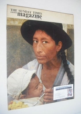 The Sunday Times magazine - Peruvian Indian mother and child cover (4 August 1963)