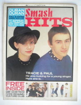 Smash Hits magazine - Paul Weller and Tracie Young cover (17-30 March 1983)