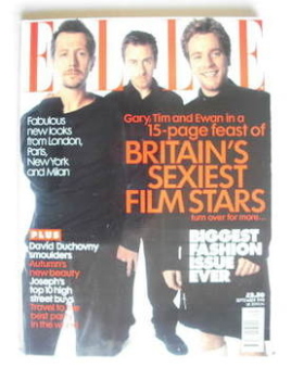 British Elle magazine - September 1998 - Gary Oldman, Tim Roth and Ewan McGregor cover