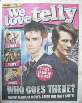 We Love Telly newspaper supplement - David Tennant and Matt Smith cover (26 December 2009)