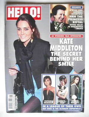 Hello! magazine - Kate Middleton cover (30 November 2009 - Issue 1100)