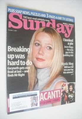 Sunday magazine - 7 October 2001 - Gwyneth Paltrow cover