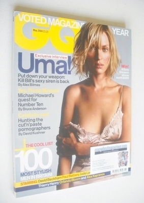 British GQ magazine - May 2004 - Uma Thurman cover