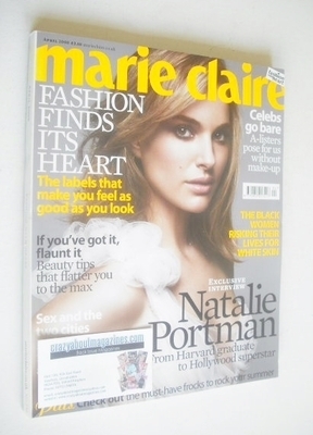 British Marie Claire magazine - April 2008 - Natalie Portman cover