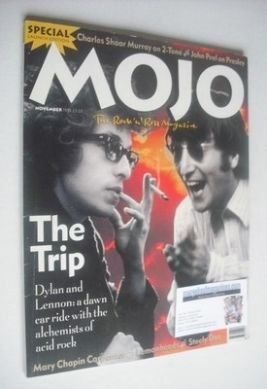 MOJO magazine - Bob Dylan and John Lennon cover (November 1993 - Issue 1)