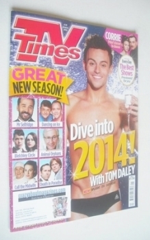 TV Times magazine - Tom Daley cover (4-10 January 2014)