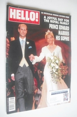 Hello! magazine - Prince Edwards and Sophie Rhys-Jones wedding cover (29 June 1999 - Issue 566)
