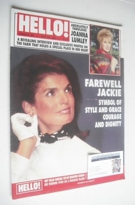 <!--1994-05-28-->Hello! magazine - Jackie Kennedy Onassis cover (28 May 199
