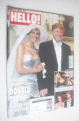 Hello! magazine - Donald Trump and Melania Knauss wedding cover (8 February 2005 - Issue 853)