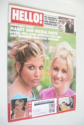 <!--1997-07-05-->Hello! magazine - Mandy Smith and Nicola Smith cover (5 Ju