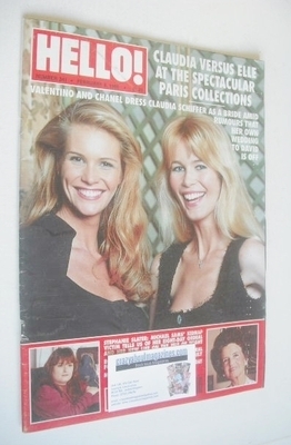 Hello! magazine - Claudia Schiffer and Elle Macpherson cover (2 February 1995 - Issue 341)