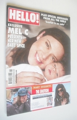 <!--2009-03-17-->Hello! magazine - Mel C and baby Scarlet Starr cover (17 M