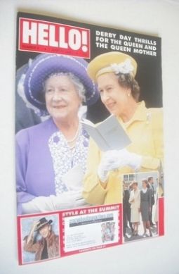 <!--1988-06-11-->Hello! magazine - Queen Elizabeth II and Queen Mother cove