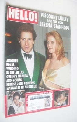 <!--1993-02-20-->Hello! magazine - Viscount Linley and Serena Stanhope cove