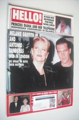 Hello! magazine - Melanie Griffith and Antonio Banderas cover (25 May 1996 - Issue 408)