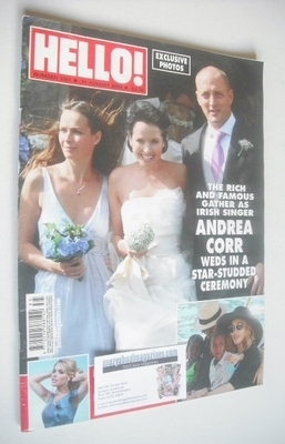 Hello! magazine - Andrea Corr wedding cover (31 August 2009 - Issue 1087)